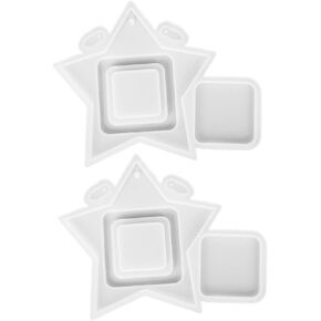NUOBESTY 2pcs Star Shape Epoxy Photo Frame Mold Casting Mold for Crafts Creative Picture Frame Design Flexible and Easy Custom Decorations in Kuwait