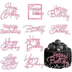 10 قطع من أعلى كعكة عيد الميلاد الذهبية مرآة من الأكريليك لتزيين كعكة عيد الميلاد السعيد على الوجهين لتزيين الحلوى للفتيات والنساء لوازم الحفلات ومستلزمات تزيين الكيك لحفلات أعياد الميلاد in Kuwait