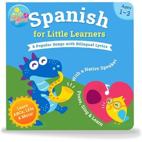 Spanish Learning Songs Sound Book for Babies & Toddlers 1–3 | Bilingual Musical Book with 6 Songs | Teaches ABCs, Numbers & Colors with Native Speaker | Great Gift for Birthdays and Christmas in Saudi Arabia