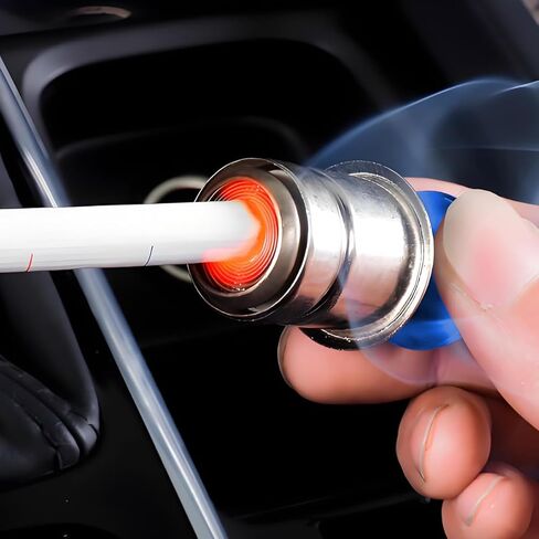 Fire Missile Button Car Cigarette Lighter Plug, Dustproof & Waterproof Aluminum Alloy Billet Cover for Cigarette Lighter Socket, 12V Vehicle Interior Decoration, Universal Fit (Red) in Saudi Arabia