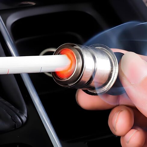 Fire Missile Button Car Cigarette Lighter Plug, Dustproof & Waterproof Aluminum Alloy Billet Cover for Cigarette Lighter Socket, 12V Vehicle Interior Decoration, Universal Fit (Red) in Saudi Arabia