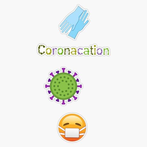 Corona Virus Stickers Sticker Vinyl Bumper Sticker Decal 5" in Saudi Arabia