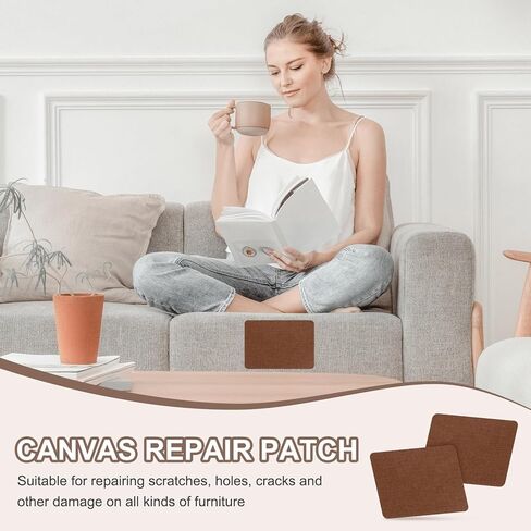 PATIKIL Canvas Repair Patch, 3 Pcs 9 x 11 Inch Self-Adhesive Waterproof Linen Fabric Patch for Sofas Tote Bags Furniture Car Seats Canopy Tents Boat Covers, Dark Green in Saudi Arabia