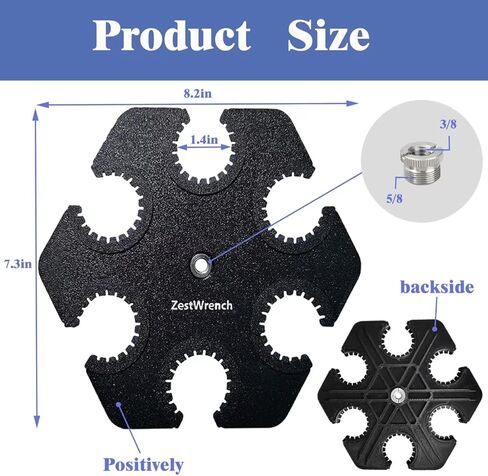 Round Multi Mic Holder for Wired and Wireless，Compatible with 5/8" 3/8" Mic Stand Adapter to Hold up to 6 Microphones，Standing Mic Display and Organizer for Desk, Home in Saudi Arabia
