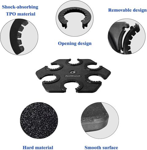 Round Multi Mic Holder for Wired and Wireless，Compatible with 5/8" 3/8" Mic Stand Adapter to Hold up to 6 Microphones，Standing Mic Display and Organizer for Desk, Home in Saudi Arabia