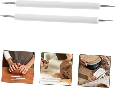 TEHAUX 10PCS Embossing Dotting Tools Non Slip Grip Double Sided Styluses for Pottery Mandala Art Multi Use Crafting Kit for Painting Sculpting in Saudi Arabia