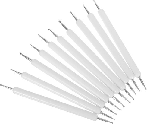 OSALADI 10PCS Clay Embossing Stylus Double Ended Dotting Tools for Pottery Nail Art Crafting Precision Detailing for Sculpting Painting Embossing Projects in Saudi Arabia