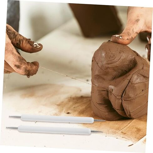 jojofuny 10PCS Double End Ball Stylus for Pottery Rock Painting Embossing Art Durable Carbon Tool for DIY Crafts Nail Design in Saudi Arabia