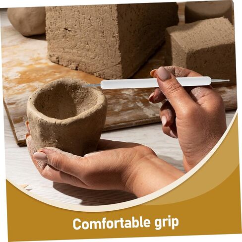 DIYEAH 10 قطع أداة النقش ذات نهاية مزدوجة قلم الكرة لفن الصخور اللوحة الطين النحت DIY الحرف اليدوية تصميم دائم لتعزيز التفاصيل والمشاريع الإبداعية متعددة الاستخدامات in Saudi Arabia