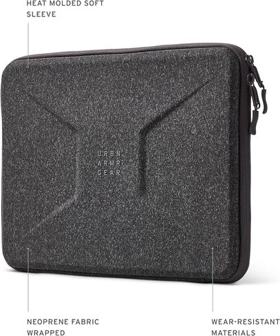 UAG Laptop Sleeve Case, Large Sleeve, Fits Up to 15-16" Laptop, Shockproof Protective Carrying Computer Bag with Carrying Handle and Interior Accessory Pocket, Black in Saudi Arabia
