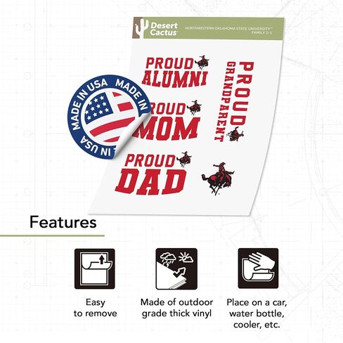 Desert Cactus Florida Gulf Coast University Eagles Sticker Vinyl Decal Laptop Water Bottle Car Scrapbook (Family Full Sheet) in Kuwait