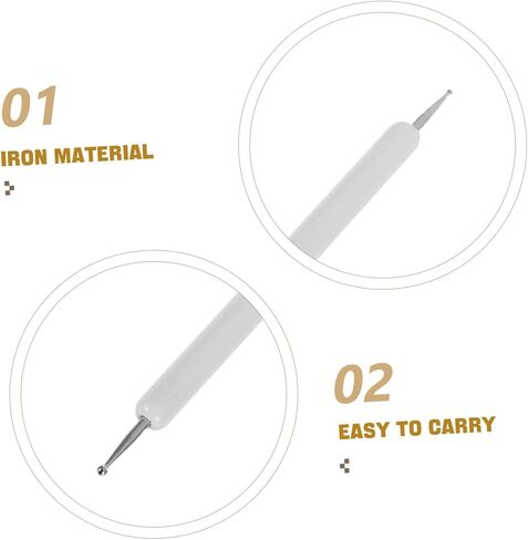 STOBOK 10PCS Double Ended Dotting Tools for Embossing Art Versatile Tracing Stylus Kit for Rock Painting Pottery and Durable and User Friendly Decorating Tools in Saudi Arabia