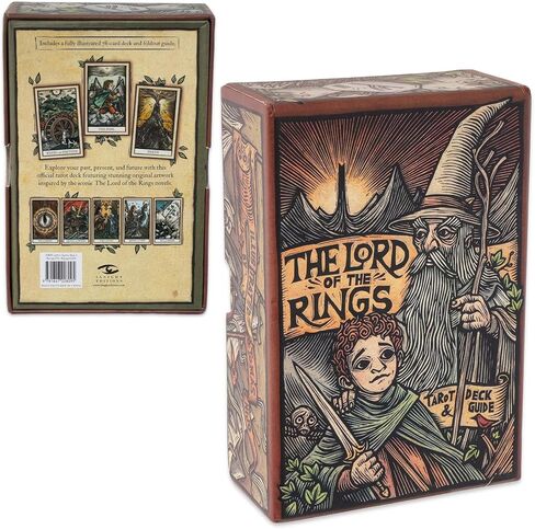مجموعة هدايا بطاقة Lord of The Rings Tarot - حزمة مع مجموعة بطاقات Lord of The Rings Tarot ودليل دليل بالإضافة إلى ملصقات الهاتف | هدايا سيد الخواتم للنساء والرجال in Saudi Arabia
