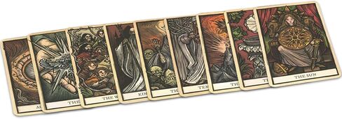 مجموعة هدايا بطاقة Lord of The Rings Tarot - حزمة مع مجموعة بطاقات Lord of The Rings Tarot ودليل دليل بالإضافة إلى ملصقات الهاتف | هدايا سيد الخواتم للنساء والرجال in Saudi Arabia