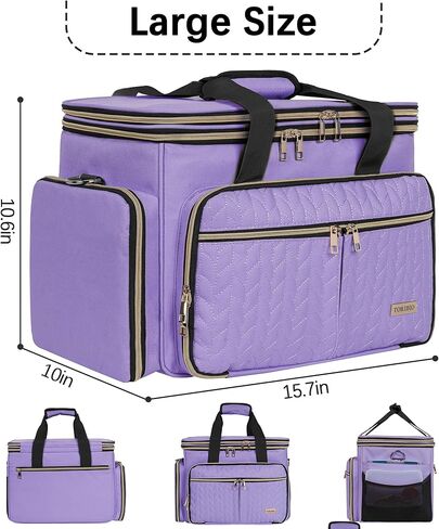 Large Knitting Bag Yarn Storage Organizer,Portable Crochet Tote Bag,Yarn Bags for Crocheting On The Go for Knitting Needles, Crochet Hooks, Knitting Accessories, Unfinished Project in Saudi Arabia