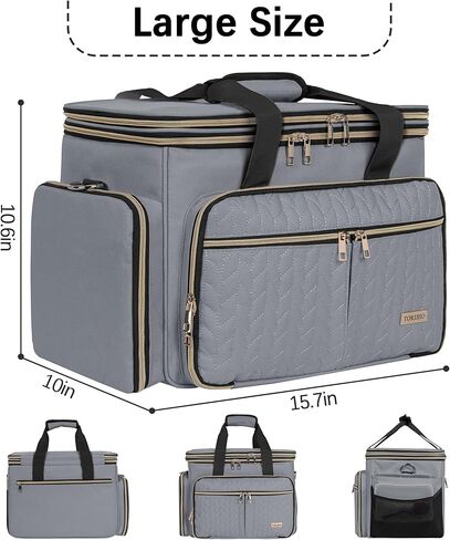Large Knitting Bag Yarn Storage Organizer,Portable Crochet Tote Bag,Yarn Bags for Crocheting On The Go for Knitting Needles, Crochet Hooks, Knitting Accessories, Unfinished Project in Saudi Arabia