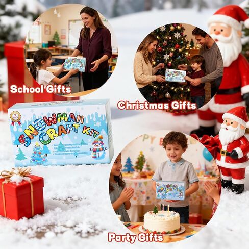 Christmas Snowman Clay Crafts Kit: Bulk Build Snowman Winter Activities DIY Air Playdough Holiday Kids Indoor Gifts - Toddler Party Toys for Students/Adults Ages 4-8 Shelf Gifts Classroom in Saudi Arabia