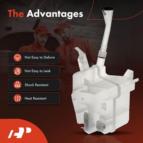 A-Premium Windshield Washer Tank Reservoir Compatible with Nissan 07-13 Altima, 08-14 Maxima, with (Cap/Washer Pump/Hose/Filler Neck/Bracket), Replace# 28910JA000 in Saudi Arabia
