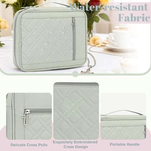 Bible Cover Case for Women, Large Bible Bag Quilted Bible Carrying Case for Girls, Christian Gifts for Women in Saudi Arabia