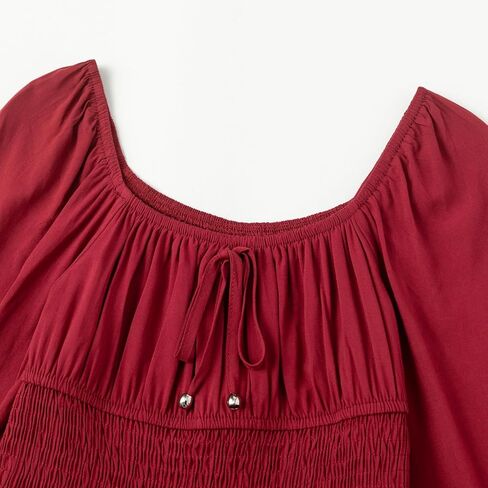 فستان Simplee Kids للفتيات ذو طبقات مكشكشة وأكمام طويلة باللون الأبيض مقاس 4 إلى مقاس 15 in Kuwait