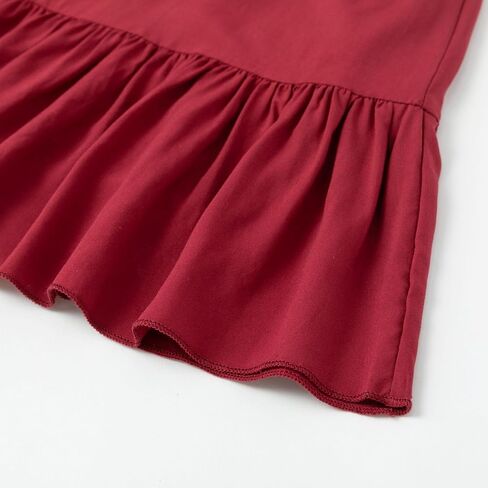 فستان Simplee Kids للفتيات ذو طبقات مكشكشة وأكمام طويلة باللون الأبيض مقاس 4 إلى مقاس 15 in Kuwait