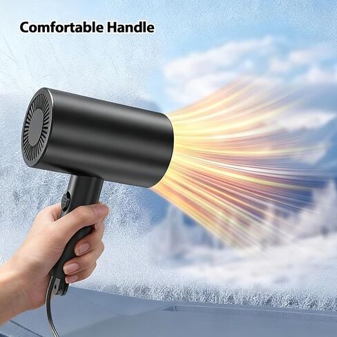 Car Heater,12V 150W Portable Heating & Cooling Fast Heating Defrost Defogger for Car Windshield, Plugs into Cigarette Lighter,Car Defroster Windshield WIth Rotation Scution Cup Holder in Saudi Arabia