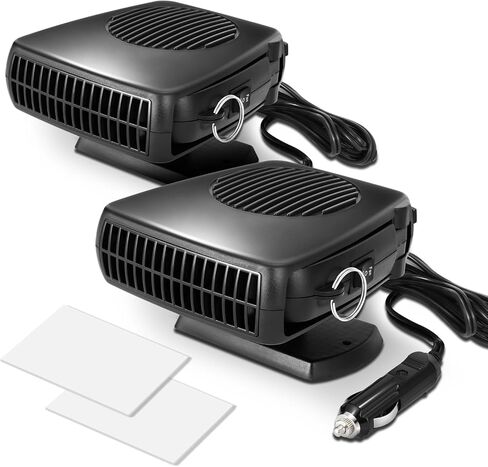 DNA MOTORING 2pack 12V 170W سخان السيارة المحمول، 2 في 1 التدفئة / التبريد، سخانات السيارة الكهربائية مزيل الصقيع مع المقابس في ولاعة السجائر، تناسب سيارة الصمامات ≥ 15A، مزيل الصقيع سريع التدفئة، دوران 360 درجة in Saudi Arabia