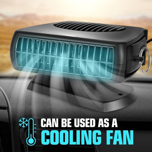 DNA MOTORING 2pack 12V 170W سخان السيارة المحمول، 2 في 1 التدفئة / التبريد، سخانات السيارة الكهربائية مزيل الصقيع مع المقابس في ولاعة السجائر، تناسب سيارة الصمامات ≥ 15A، مزيل الصقيع سريع التدفئة، دوران 360 درجة in Saudi Arabia