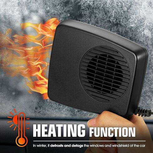 DNA MOTORING 2pack 12V 170W سخان السيارة المحمول، 2 في 1 التدفئة / التبريد، سخانات السيارة الكهربائية مزيل الصقيع مع المقابس في ولاعة السجائر، تناسب سيارة الصمامات ≥ 15A، مزيل الصقيع سريع التدفئة، دوران 360 درجة in Saudi Arabia