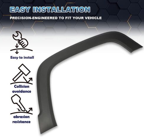 PIT66 Front Right Fender Flare Compatible With 2015 2016 2017 2018 2019 2020 2021 Jeep Renegade 5XB67LXHAA, CH1790104 Fender Trim Molding Moulding Black Textured in Saudi Arabia