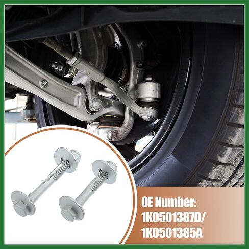 Motoforti Car Camber Adjusting Eccentric Bolts Lockout Kit Suspension Control Arm Repair Bolt for Volkswagen GTI 2006-2021 No.1K0501387D/1K0501385A 1 Set Long-lasting in Saudi Arabia