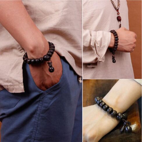 Bracelet Lightning Struck Jujube Wood Mala Prayer Feng Shui Lucky Beads Drum Diameter in Saudi Arabia