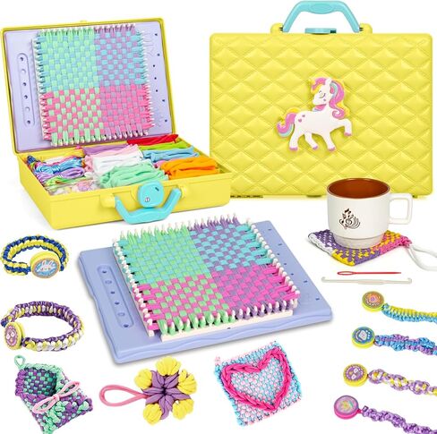 ZQIN Friendship Bracelet Making Kit for Girls 8+: Quick Maker DIY Arts and Crafts Toys, Best Christmas & Birthday Gifts for 6-12 Year Old Girls (Yellow) in Saudi Arabia