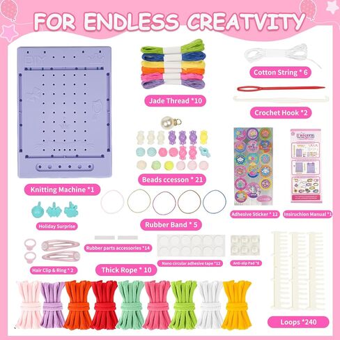 ZQIN Friendship Bracelet Making Kit for Girls 8+: Quick Maker DIY Arts and Crafts Toys, Best Christmas & Birthday Gifts for 6-12 Year Old Girls (Yellow) in Saudi Arabia