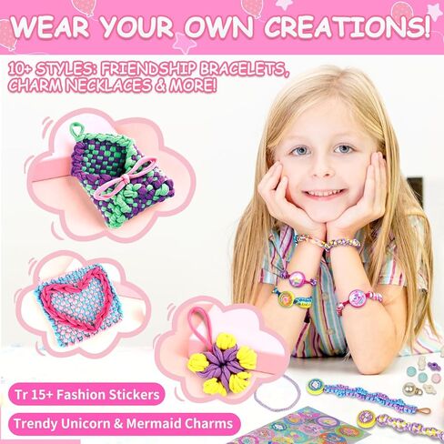 ZQIN Friendship Bracelet Making Kit for Girls 8+: Quick Maker DIY Arts and Crafts Toys, Best Christmas & Birthday Gifts for 6-12 Year Old Girls (Yellow) in Saudi Arabia