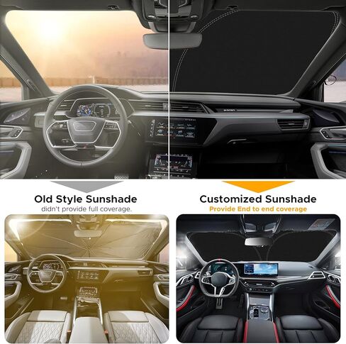 Econour Windshield Sun Shade for Toyota Tundra 2007-2026 Custom Fit Sunshade Sun Visor Protector Foldable Blocks UV Rays Keep Your Car Cooler in Saudi Arabia