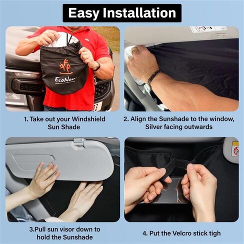 Econour Windshield Sun Shade for Toyota Tundra 2007-2026 Custom Fit Sunshade Sun Visor Protector Foldable Blocks UV Rays Keep Your Car Cooler in Saudi Arabia