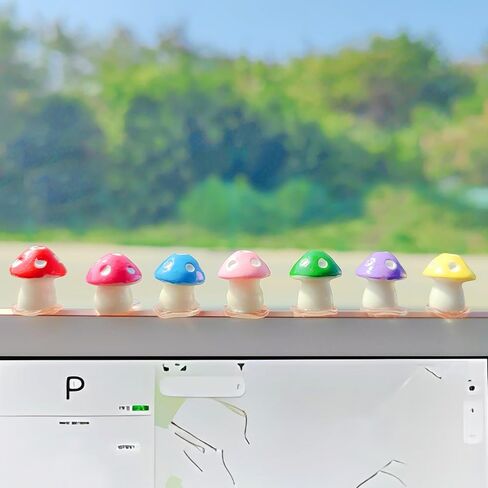 Cute Mushroom Car Ornaments for Dashboard, Funny Rear View Mirror Accessories Car Center Screen Decor, Car Dashboard Decor Little Mushroom Car Accessories Interior for Women/Men in Saudi Arabia