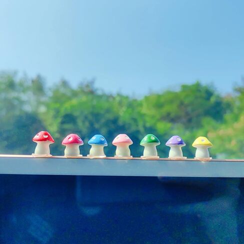 Cute Mushroom Car Ornaments for Dashboard, Funny Rear View Mirror Accessories Car Center Screen Decor, Car Dashboard Decor Little Mushroom Car Accessories Interior for Women/Men in Saudi Arabia