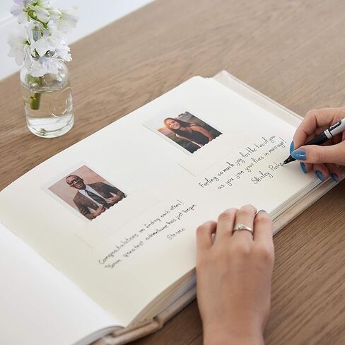 Wedding Guest Book Alternative - Velvet Photo Album for All Instant Photo Sizes - Mini Wide Square - 4x6 2x6 Photo Booth Book - Guestbook with Pockets - Scrapbook for Memories - Handmade Event Book in Saudi Arabia