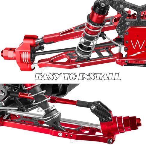 RC Upgrades Part Front&Rear Suspension A-Arms&Steering Blocks Hub Stub Axle Carriers&Turnbuckles Camber Links w/25T Servo for 1/8 Kraton (Also for V4&V5)/Notorious/Outcast 6S 4WD BLX.Red in Saudi Arabia