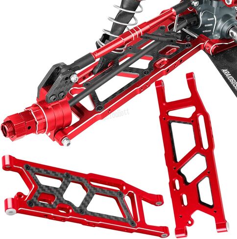 RC Upgrades Part Front&Rear Suspension A-Arms&Steering Blocks Hub Stub Axle Carriers&Turnbuckles Camber Links w/25T Servo for 1/8 Kraton (Also for V4&V5)/Notorious/Outcast 6S 4WD BLX.Red in Saudi Arabia