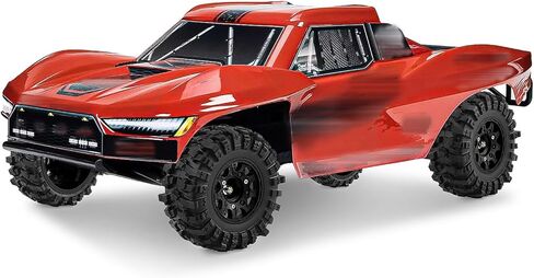 عجلات وإطارات RC لإطارات الشاحنات وإطارات قصيرة المدى لسيارة Arrm a Senton، Slash 2WD 4×4، Axia1، Rc 4wd، Red cat، إطارات مطاطية للعجلات البلاستيكية، 4 قطع (أسود) in Kuwait