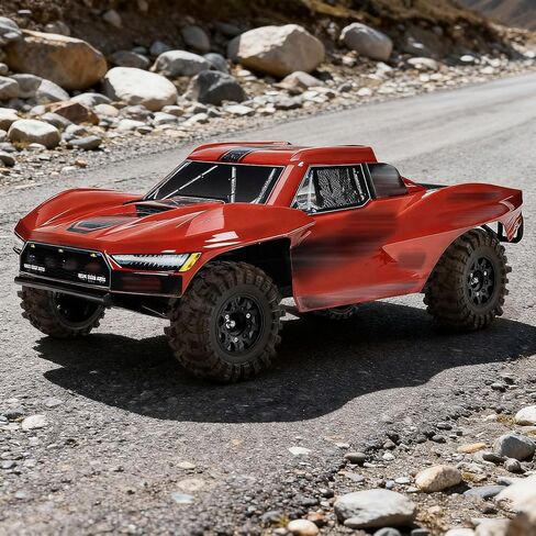 عجلات وإطارات RC لإطارات الشاحنات وإطارات قصيرة المدى لسيارة Arrm a Senton، Slash 2WD 4×4، Axia1، Rc 4wd، Red cat، إطارات مطاطية للعجلات البلاستيكية، 4 قطع (أسود) in Kuwait