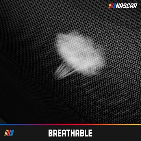 NASCAR Car Seat Covers, Black Leather and Mesh Seat Covers, Universal Fit Front Seat Covers for Cars with Airbag-Compatible Design, Durable Racing-Inspired Car Interior for Cars, Trucks & SUVs in Saudi Arabia