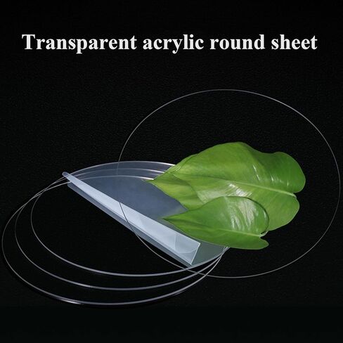 6 Pieces Clear Acrylic Sheets, Round Transparent Acrylic Sheets 4Mm Thick Acrylic Sheets Sign for Frame Painting DIY Crafts Wedding Display,Diameter 120mm in Kuwait