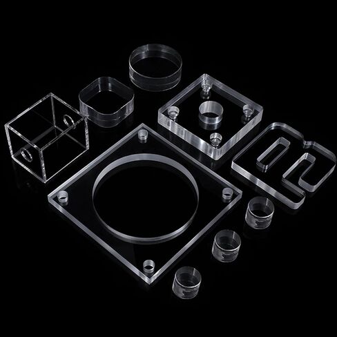 6 Pieces Clear Acrylic Sheets, Round Transparent Acrylic Sheets 4Mm Thick Acrylic Sheets Sign for Frame Painting DIY Crafts Wedding Display,Diameter 120mm in Kuwait