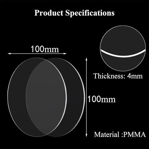 6 Pieces Clear Acrylic Sheets, Round Transparent Acrylic Sheets 4Mm Thick Acrylic Sheets Sign for Frame Painting DIY Crafts Wedding Display,Diameter 120mm in Kuwait