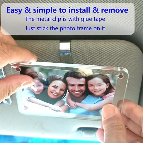 2Pcs Car Picture Holder Mount for Visor Acrylic Magnetic Photo Holder Picture Frame Photo Frame for Car Sun Visor Car Visor Accessories Car Visor Clip Picture Holder (2.36 * 3.54 in) in Kuwait
