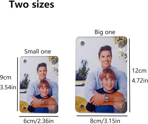 2Pcs Car Picture Holder Mount for Visor Acrylic Magnetic Photo Holder Picture Frame Photo Frame for Car Sun Visor Car Visor Accessories Car Visor Clip Picture Holder (2.36 * 3.54 in) in Kuwait